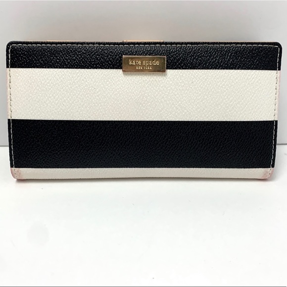 kate spade Handbags - Kate Spade Bifold B&W Striped Wallet